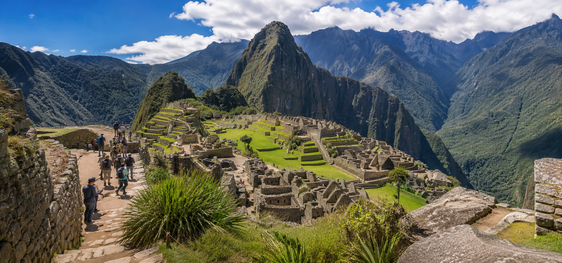 Clear skies over Machu Picchu during the best time to visit Machu Picchu